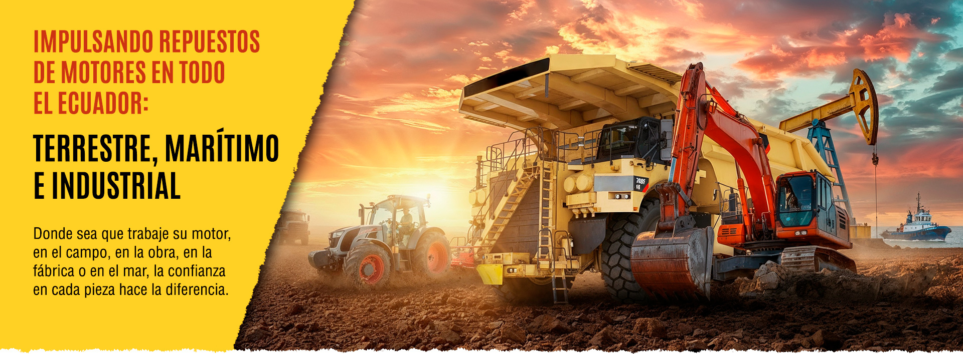 Impulsando repuestos de motores en todo el Ecuador